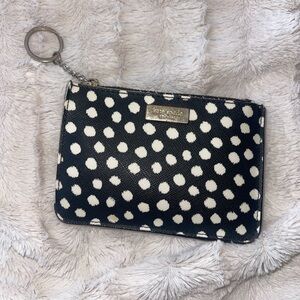 Kate Spade Black and White Polka Dot Card Holder